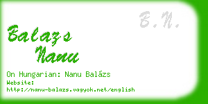 balazs nanu business card