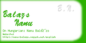balazs nanu business card